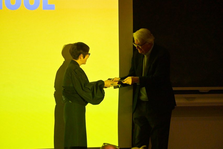 Kazuyo Sejima speaking at the Weitzman School Awards