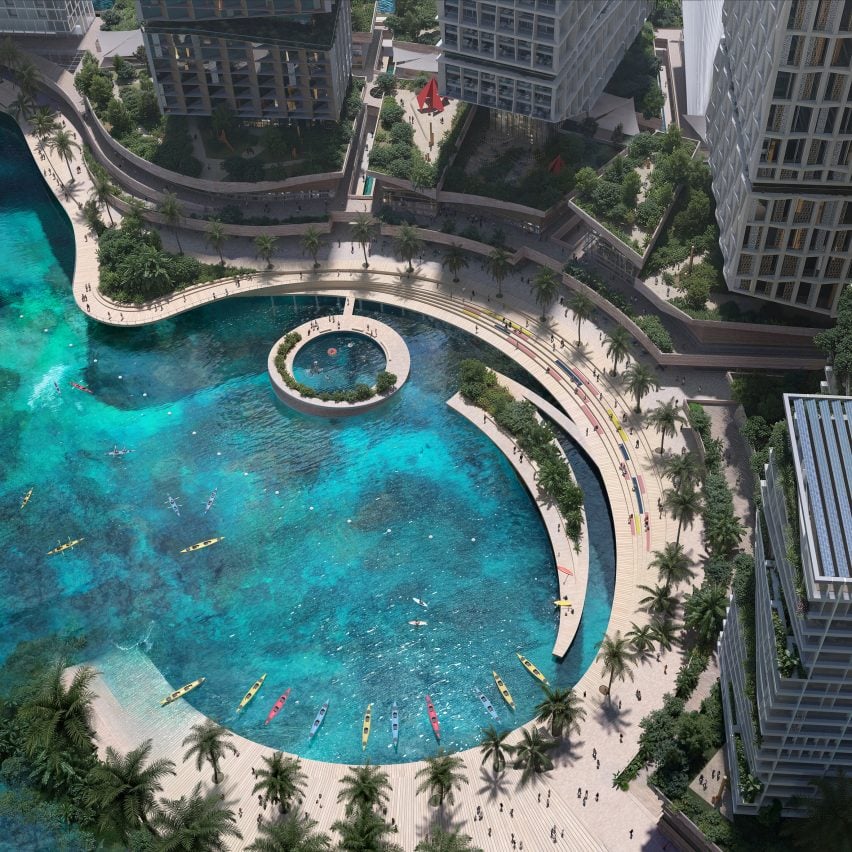 Inner marina at coastal development by Snøhetta
