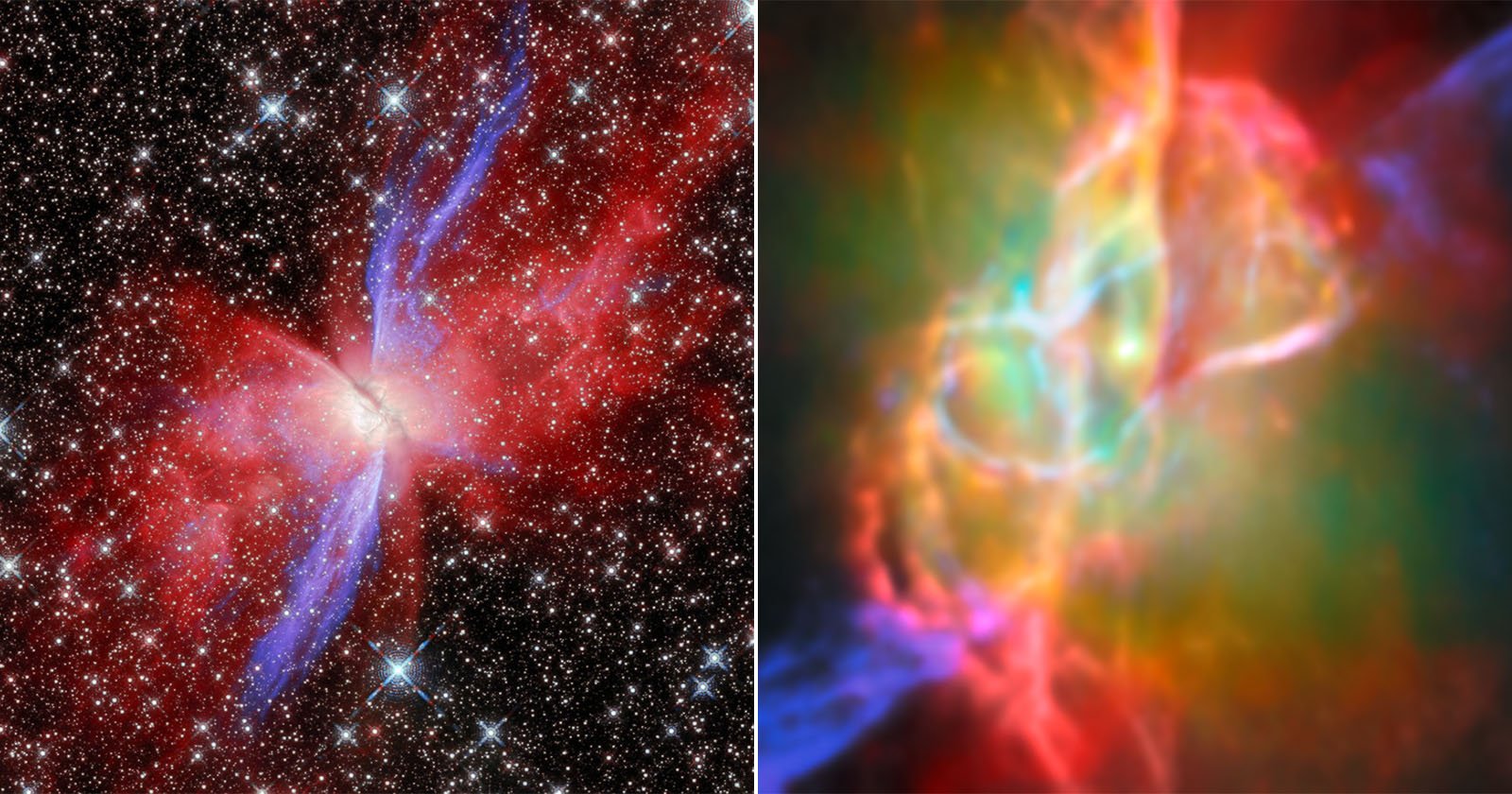 Webb Captures the First-Ever Image of the Butterfly Nebula's Hidden Heart