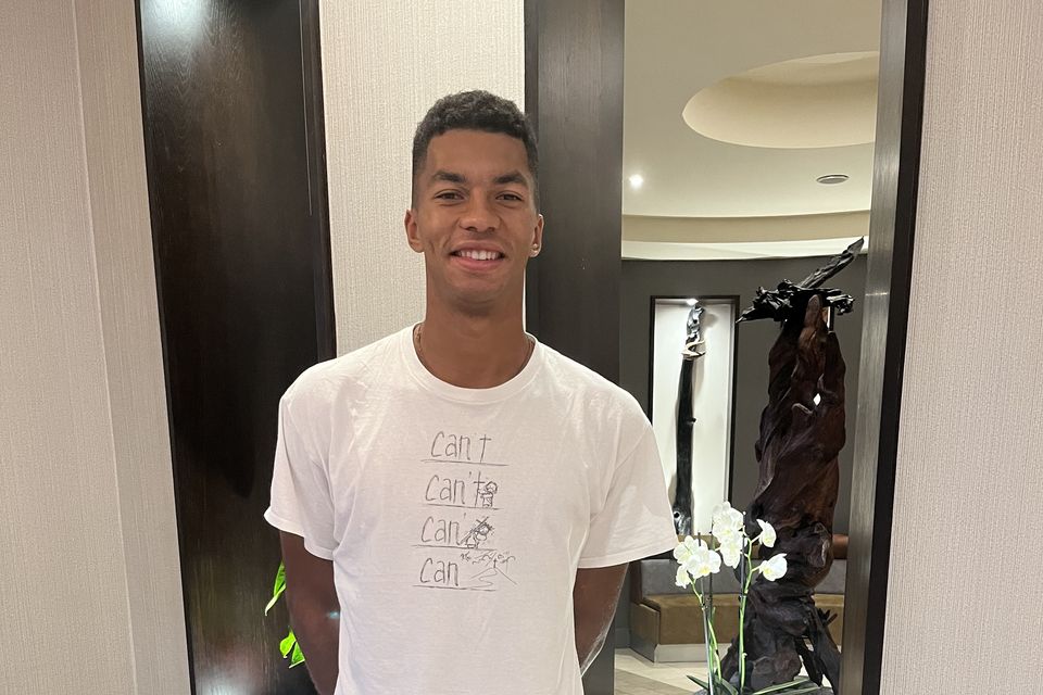 Michael Agwi spoke to the Irish Independent at Ireland's Davis Cup team hotel.