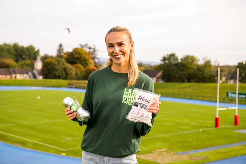 Irish athlete Sharlene Mawdsley launching the Zambrero Ireland’s Plate4Plate Zam Run 2025. Log your run this weekend, take a screenshot, post to socials and tag @zambreroireland to donate extra meals. Photo: Andrew Downes/Xposure
