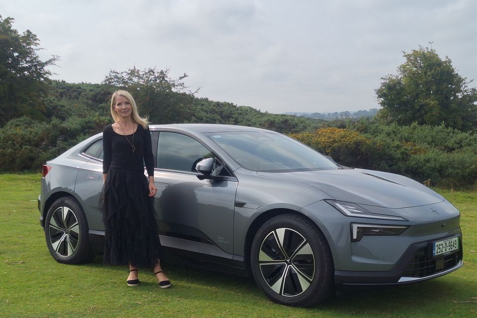 Geraldine Herbert test drives the Polestar 4. Photo: Paul Herbert-Kane