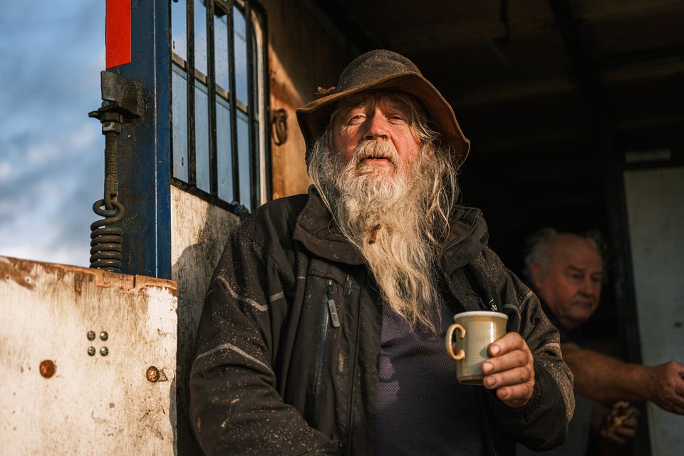 Early morning cup of tea before ploughing starts on the second day of the National Ploughing Championships in Screggan, Tullamore, Co. Offaly. Pic: Mark Condren