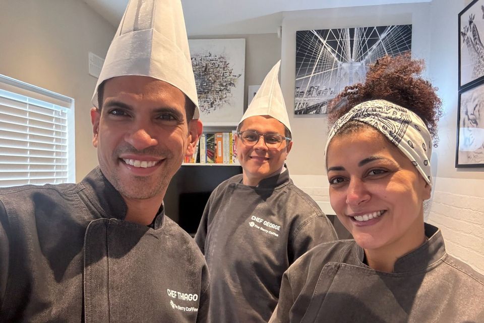 Thiago Nunes, Jorge Castro and Andrea Lyrio from The Berry Coffee in Arklow.