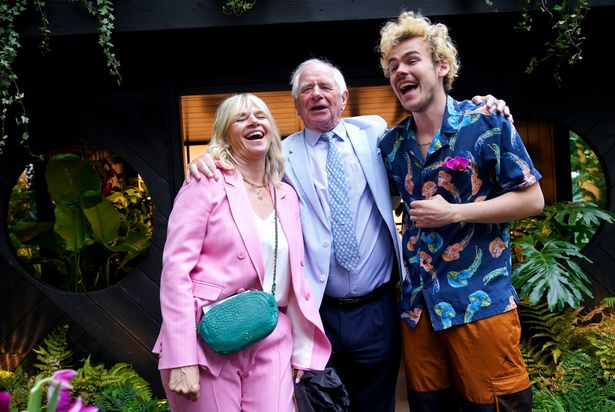 Johnny on his 84th birthday with daughter Zoe Ball (left) and grandson Woody Cook at RHS Chelsea Flower Show - a few months before his cancer diagnosis 