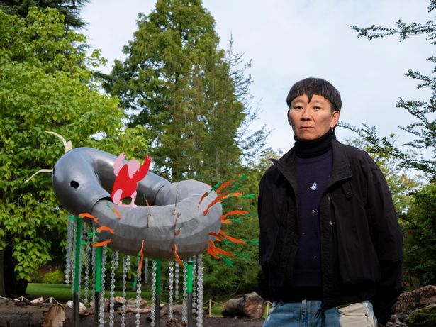 The Snail on Me sculpture by Anne Duk Hee Jordan