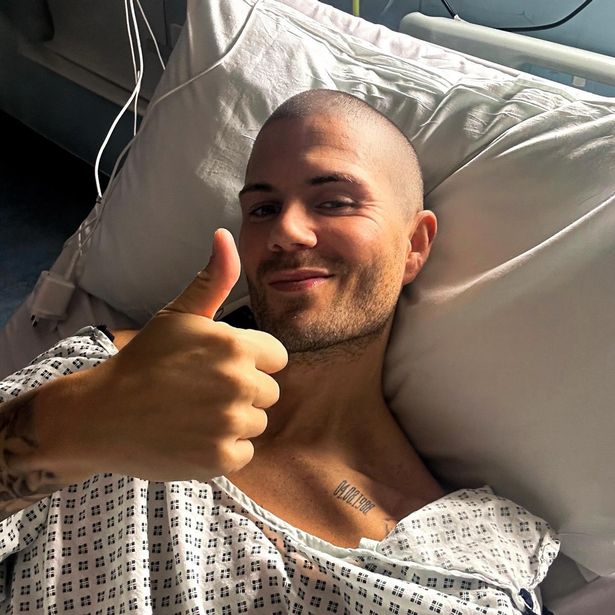 Max George in hospital