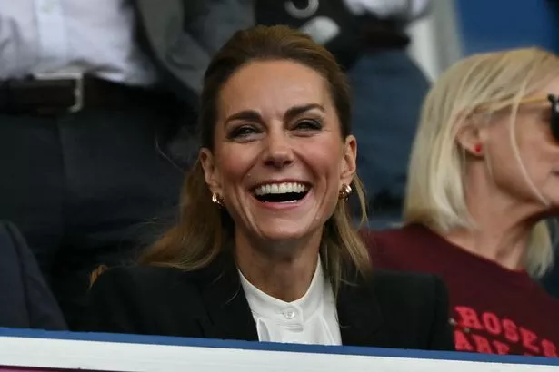 Kate Middleton was all smiles as she attended the England women's rugby game