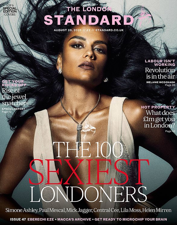 Also having made it to the glossy cover is Simone Ashley, who has grabbed seventh place.