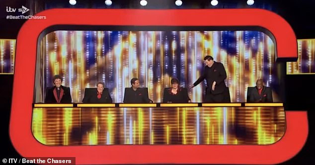 After building up a prize pot of £4,000 in the cash builder, Mark, 60, upped the ante on the show by offering contestant Gavin the chance to win a six-figure sum if he went up against the five Chasers in just 40 seconds - and he lost