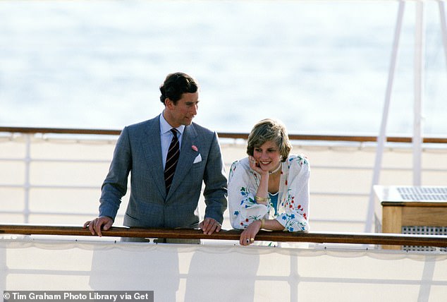 Charles and Diana on Britannia during their honeymoon in 1981