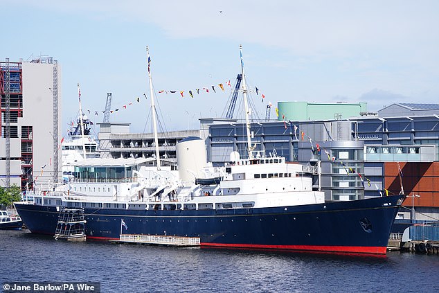 The royal yacht (pictured) was decommissioned in 1997