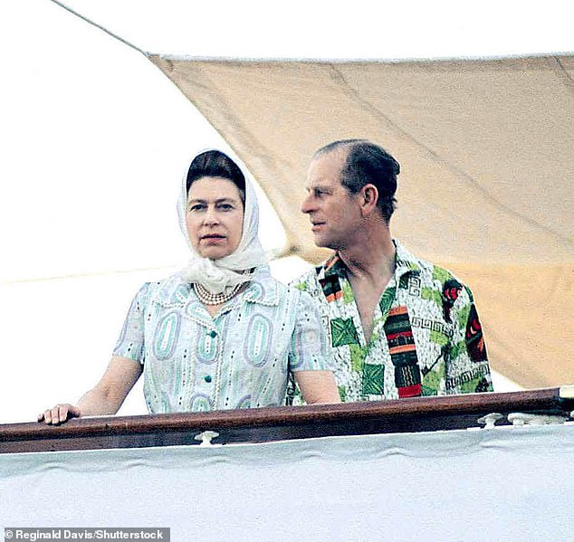 The late Queen Elizabeth II and Prince Philip on the Britannia yacht in 1977. It was described by Elizabeth as the one place in the world she felt she could truly relax