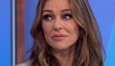 Elizabeth Hurley squirmed in the ITV studio as she was grilled by the Loose Women panellists about her blossoming romance with Billy Ray Cyrus