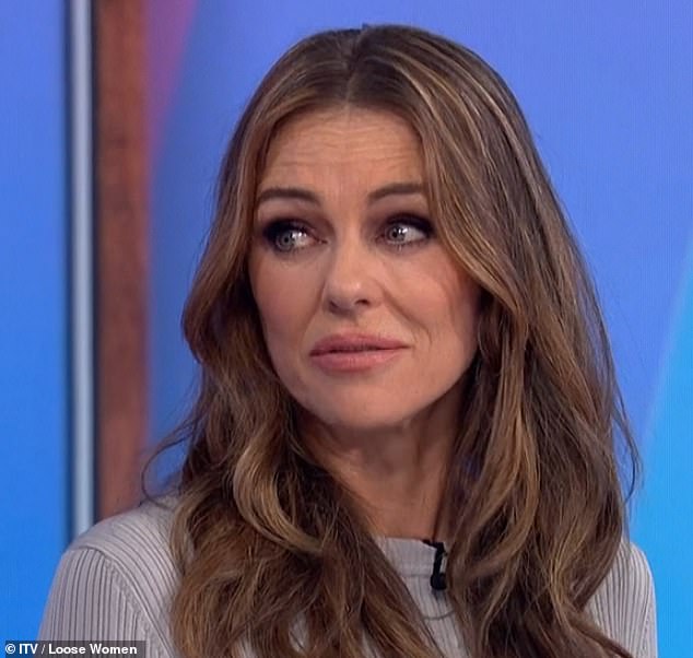 Elizabeth Hurley squirmed in the ITV studio as she was grilled by the Loose Women panellists about her blossoming romance with Billy Ray Cyrus