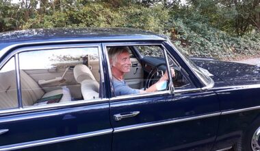 Paul Weller pictured with the 1972 Mercedes he owned for 18 years between 1996 and 2014. The car is now set to be sold to the highest bidder