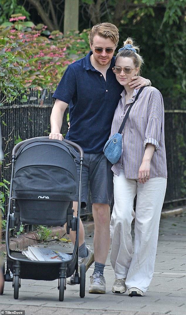 Scottish actor Jack was seen smiling at Saoirse while resting his hand at the back of her neck in a sweet embrace
