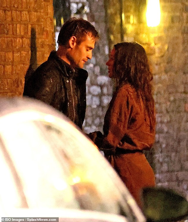 The pair were seen in the middle of a tense exchange as they began work together on the drama for the first time