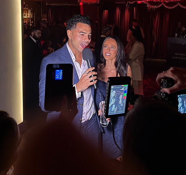 Mere hours after attending the premiere of A Big Bold Beautiful Journey, Love Island's Harrison Solomon and Lauren Wood headed to the launch of Olivia's new range
