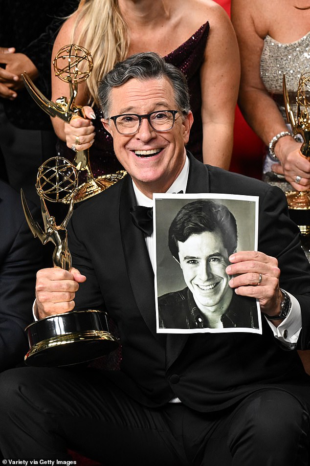 Stephen Colbert scored a major milestone on Sunday when he won the Emmy for Best Talk Series - despite The Late Show With Stephen Colbert being cancelled back in July by CBS