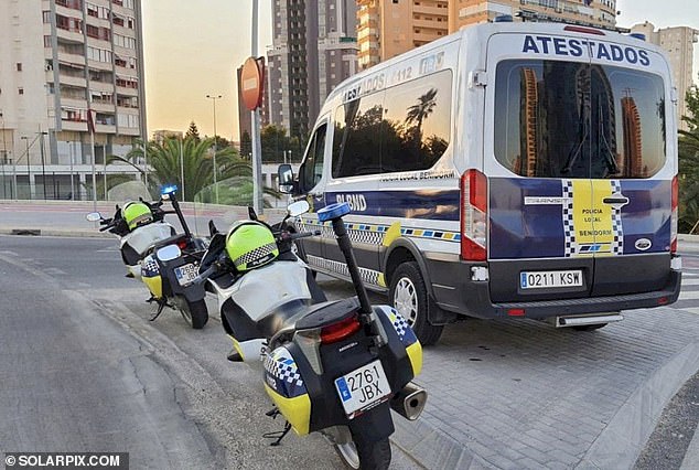 Before being taken to a police station the woman arrested on suspicion of homicide was taken to a health centre in Benidorm for a medical examination