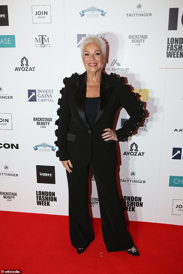 Loose Women panelist Denise Welch stunned in an all black attire for the glitzy bash in East London on Saturday night