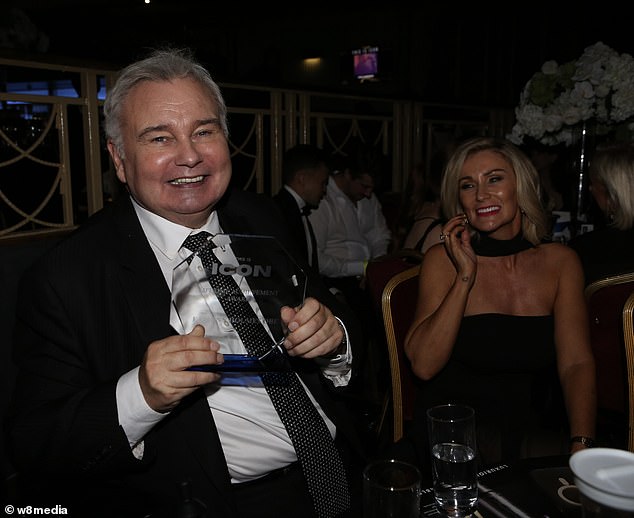 During the ceremony, Eamonn proudly smiled after he was honoured with the lifetime achievement award