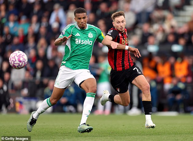 Malick Thiaw made his full Newcastle debut in a back five and produced a solid performance