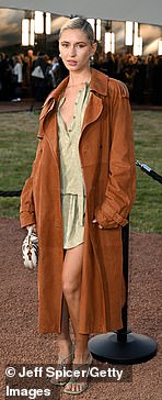 She joined Iris Law in leading the stars arriving at Hyde Park for the Burberry runway showThe two stunners were also joined by model Lila Moss for the presentation from the British luxury fashion house