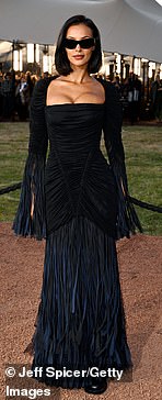Jodie Turner-Smith commanded attention on Monday night at London Fashion Week show(pictured)