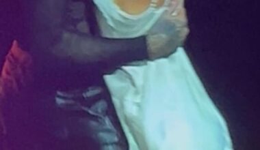 Pete Wicks and Jowita Przystal kiss passionately at London's O2 Arena last Friday night