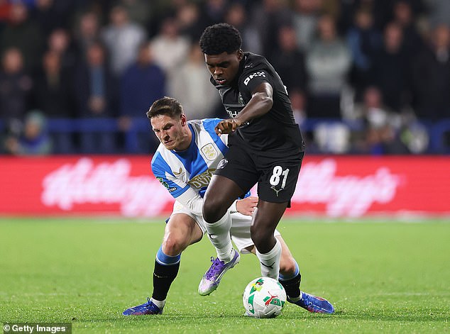 Jaden Heskey - son of Premier League legend Emile - came off the bench in the second half
