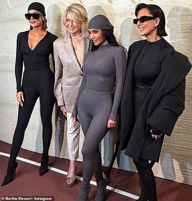 Martha Stewart revealed she partied with the Kardashians at a glamorous event thrown in New York City this Wednesday night