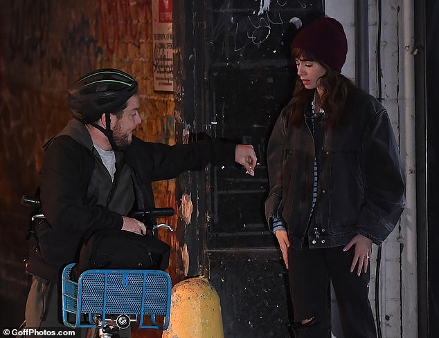Lily looks down at the crack cocaine being handed to her by the drug dealer in the film
