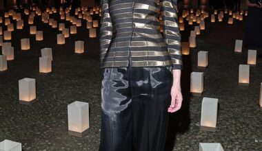 Cate Blanchett led the celebrities attending the Armani show during Milan Fashion Week on Sunday as they paid tribute to the late designer