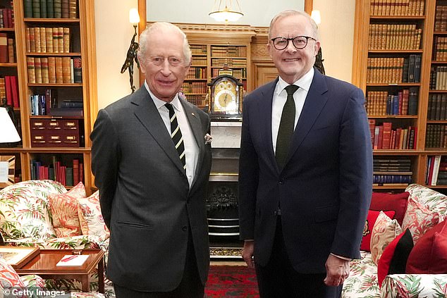 The proposed tour following an invitation from Australian Prime Minister Anthony Albanese (right), who met with King Charles (left) on the weekend