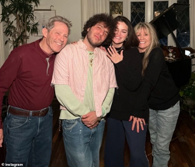 Selena and Benny are pictured with her grandparents David Michael Cornett and Debbie Jean Gibson