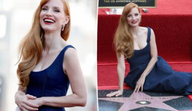 Jessica Chastain's two children make rare public appearance at actress's Hollywood Walk of Fame ceremony