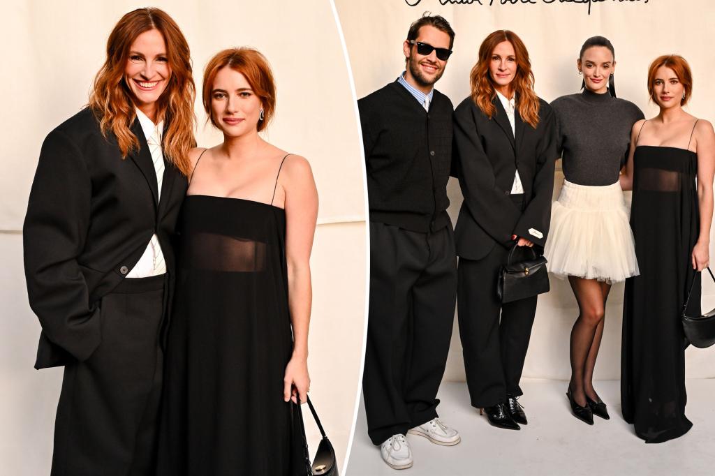 Julia Roberts and niece Emma Roberts match at NYFW