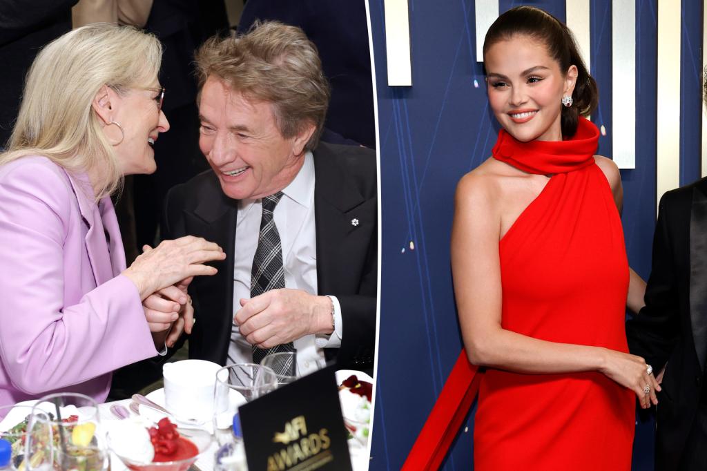 Selena Gomez catches Martin Short texting Meryl Streep at Emmys