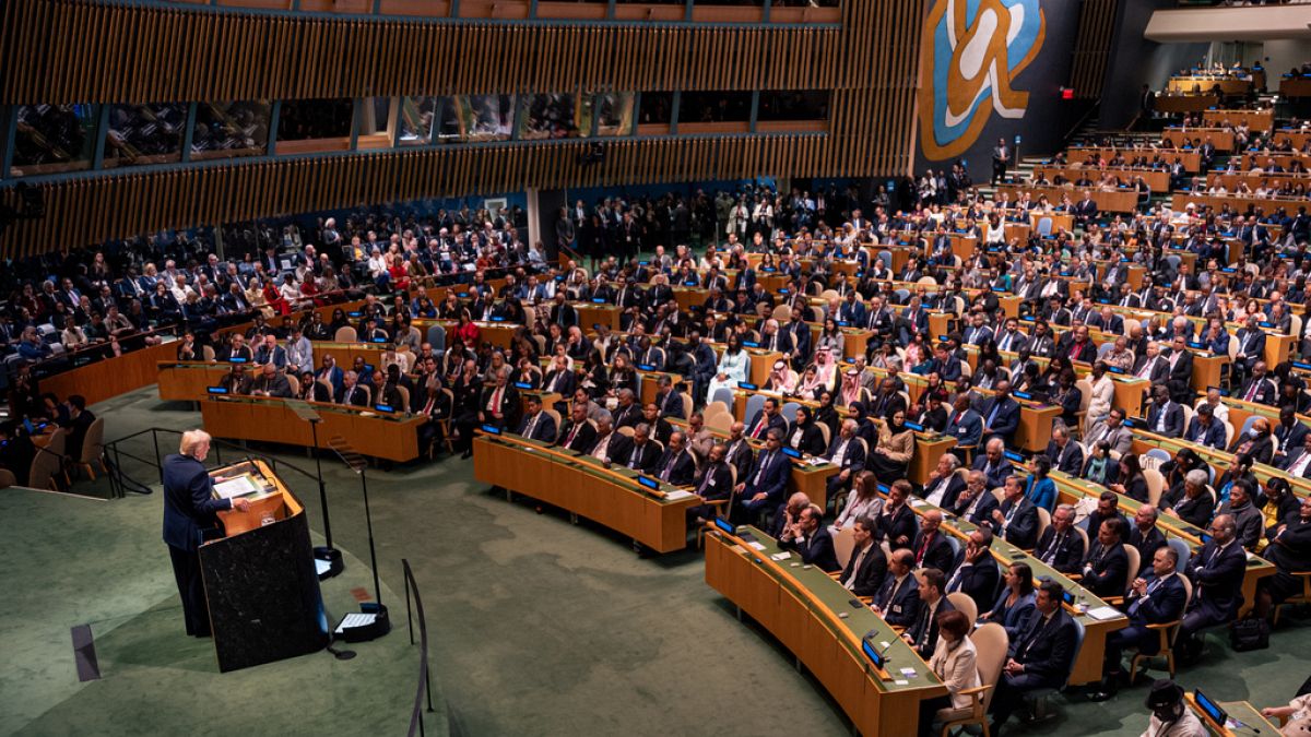 Trump calls climate change a 'con job' as leaders of drowning nations watch at the UN