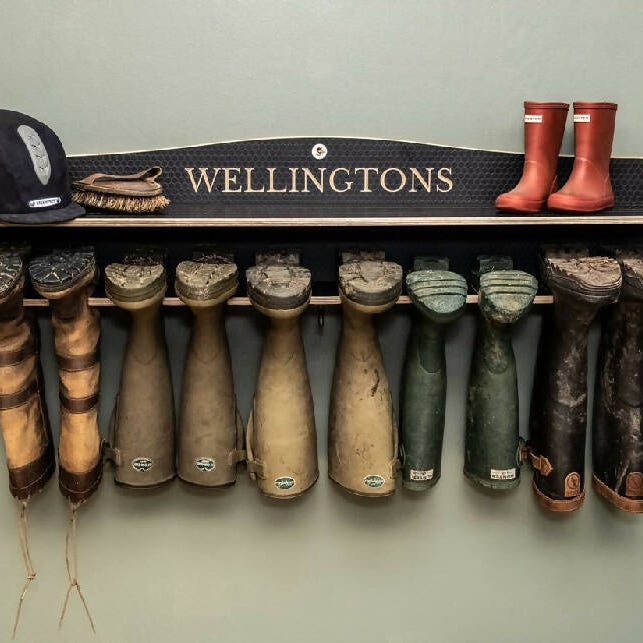 Wooden Welly Rack Wooden Welly Rack