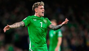 Sammie Szmodics ruled out of Ireland’s World Cup clash with Armenia as Josh Honohan gets call up
