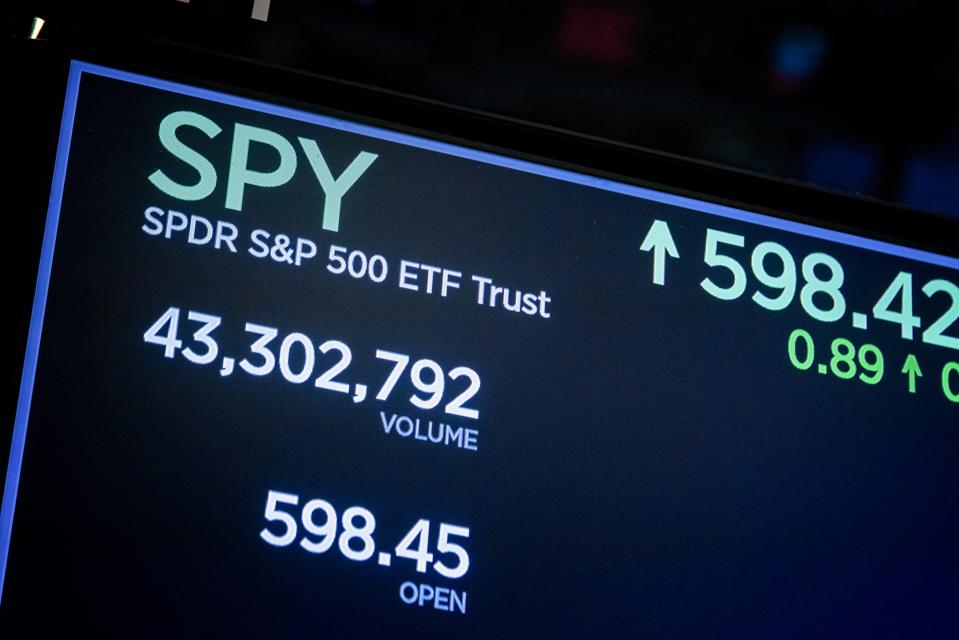 Traders On The Floor Of The New York Stock Exchange As Fed Chair Powell Holds New Conference