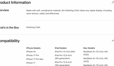 Phew, Apple’s polishing cloth is iPhone 17-compatible after all.