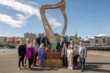 thumbnail: Pictured at the launch of the Shine.ie Green Ribbon at the Fleadh Cheoil Harp on the Wexford Quayfront on Monday were Shaun McGuinness (Shine), Cllr Pip Breen, Cllr Brídin Murphy, Patrick Hipwell (Green Ribbon Campaign), Cllr Leonard Kelly, Cllr Barbara Ann Murphy, Mayor Cllr Garry Laffan, Cathaoirleach Wexford County Council Cllr Joe Sullivan, Aileen Quigley (South East Radio), Imelda Dempsey (Wexford Mental Health Association), Cllr John Fleming, Cllr Jim Codd, Siobhan Cooper (Pieta), Cllr Donal Kenny. Pic: Jim Campbell