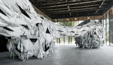ai weiwei’s installation unveils spheres with uniforms in ukraine
