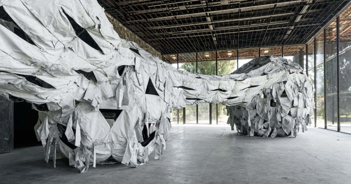 ai weiwei’s installation unveils spheres with uniforms in ukraine