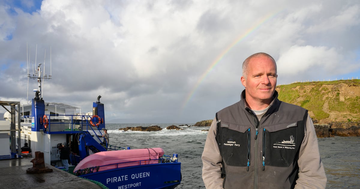 High seas and unsafe piers force families to abandon west-coast island for school term – The Irish Times