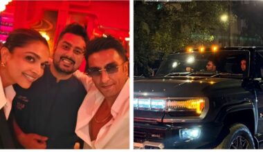 Ranveer Singh takes Deepika Padukone for a drive in his Hummer EV 3X car, enjoys date night in Mumbai. See pics